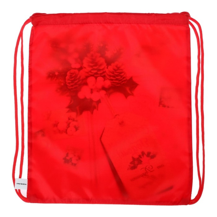 Новый год. Сумка под сладости 290 х 340 мм, &laquo;С Новым годом&raquo;, посылка (мягкий полиэстер плотностью 210D)