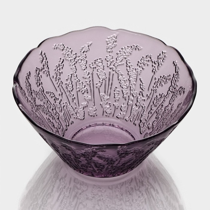 Салатник стеклянный Magistro &laquo;Французская лаванда&raquo;, 470 мл, 13,7&times;7 см