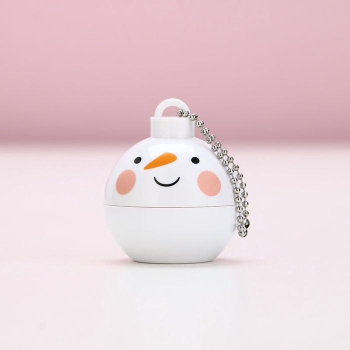 Бальзам для губ новогодний &laquo;Снеговик&raquo;, 3.5 г, аромат ванили, ЧИСТОЕ СЧАСТЬЕ