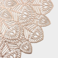 Салфетки сервировочные на стол Доляна &laquo;Цунами&raquo;, d=38 см, 4 шт, цвет золото