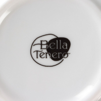 Набор банок фарфоровых для сыпучих продуктов на бамбуковой подставке BellaTenero &laquo;Тюльпан&raquo;, 7 предметов: 3 банки 300 мл, 3 ложки, подставка, керамические, цвет белый