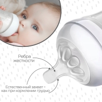 Соска на бутылочку, антиколиковая, от 0 мес., M&B Natural, широкое горло, медленный поток, &Oslash;50 мм.