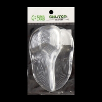 Полустельки для обуви, на клеевой основе, силиконовые, 12,5 &times; 6,4 см, пара, цвет прозрачный