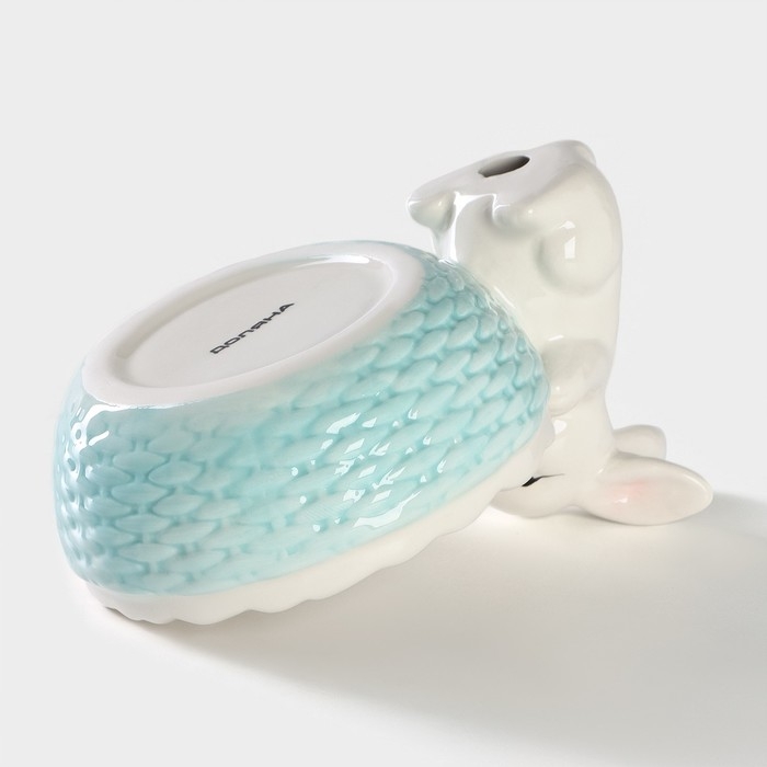 Конфетница Доляна &laquo;Зайка&raquo;, 250 мл, цвет голубой