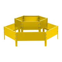 Клумба оцинкованная, 2 яруса, d = 60&ndash;100 см, h = 30 см, жёлтая, Greengo