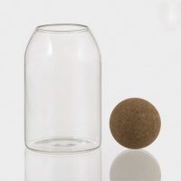 Банка стеклянная для хранения сыпучих продуктов &laquo;Эко. Шар&raquo;, 800 мл, 9&times;18,5 см, с пробковой крышкой