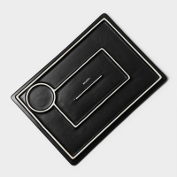 Блюдо фарфоровое для подачи Magistro "Pietra lunare", 33,5&times;24&times;1,5 см, цвет чёрный