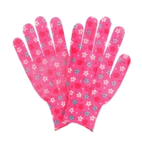 Перчатки нейлоновые, с ПВХ точками, размер 8, МИКС, &laquo;Цветы&raquo;, Greengo