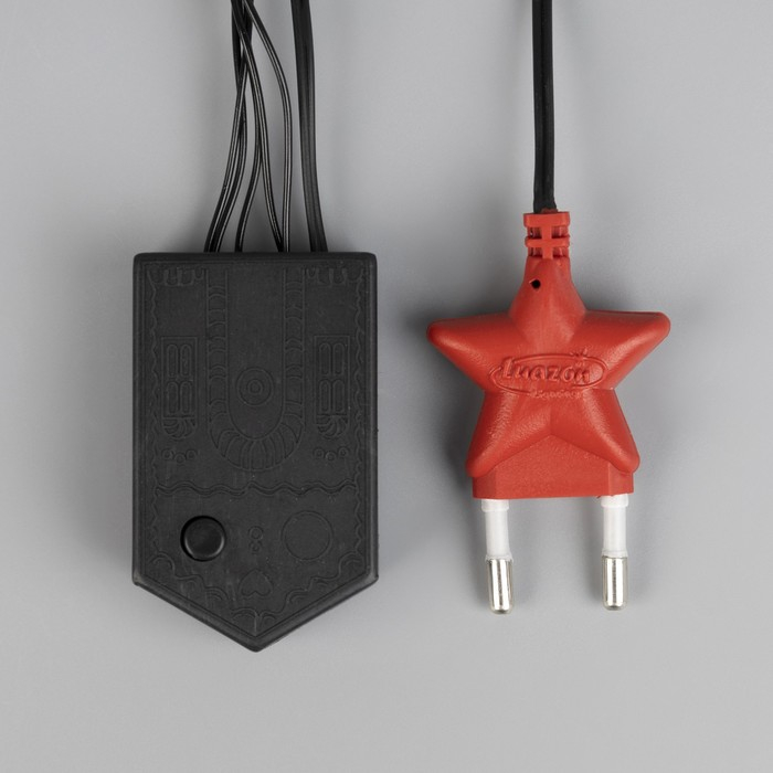 Гирлянда &laquo;Бахрома&raquo; 3 &times; 0.5 м, IP20, тёмная нить, 80 LED, свечение синее, 8 режимов, 220 В