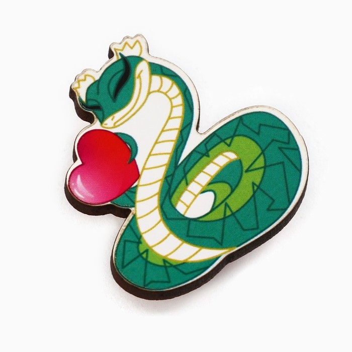 Значок новогодний &laquo;Чудесной девочке&raquo; 3,5 х 3,7 см