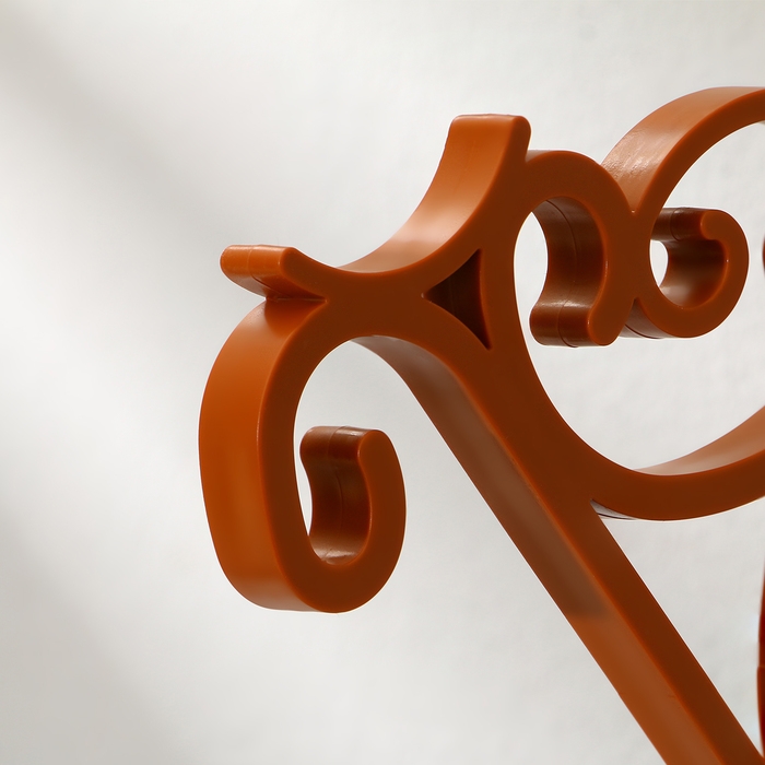 Кронштейн для подвесных кашпо, пластик, коричневый