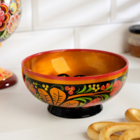 Салатник, средний, 14&times;7,5 см, хохлома