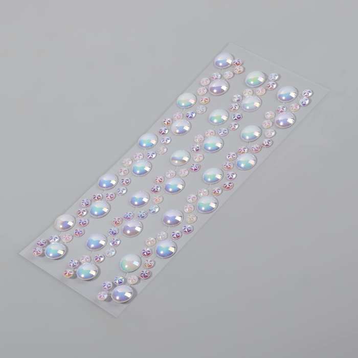 Жемчуг самоклеящийся &laquo;Ассорти&raquo;, с голографией, 125 шт на листе