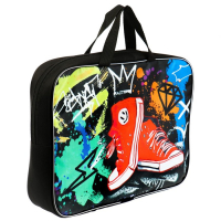 Папка с ручками текстильная А4, 350 х 270 х 70 мм, Calligrata "Кеды"