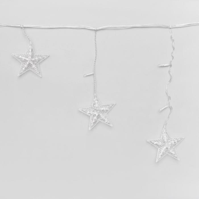 Гирлянда &laquo;Бахрома-арка&raquo; 2.5 &times; 1.2 м с насадками &laquo;Звёзды&raquo;, IP20, прозрачная нить, 136 LED, свечение белое, 8 режимов, 220 В