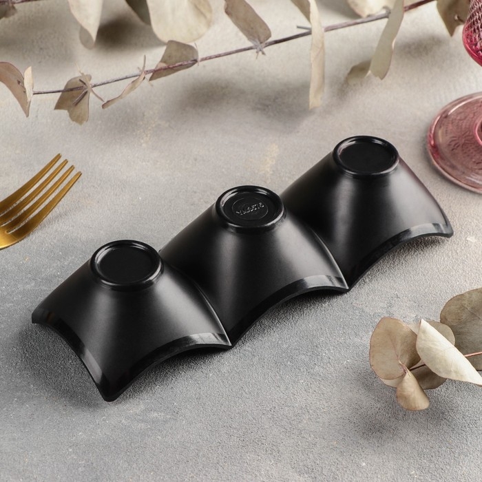 Менажница &laquo;Чёрный Восток&raquo;, 18,8&times;6,5&times;4 см, цвет чёрный