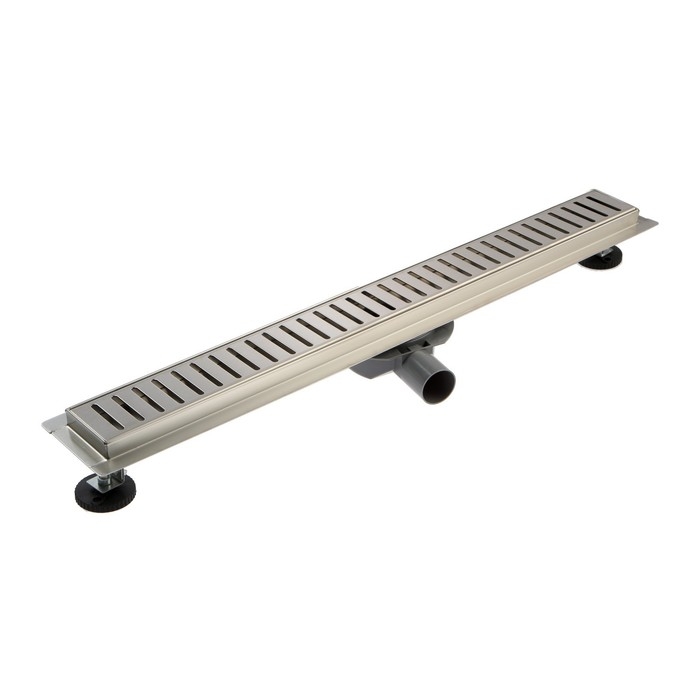 Трап ZEIN, c флaнцeм свободного вращения 360&deg;, 7х70 см, d=40/50 мм, нерж. сталь, сатин