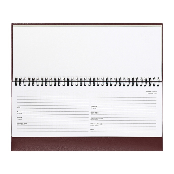 Планинг датированный 2025 года, 64 листа, Attomex Orion, твердая обложка бумвинил с поролоном, тиснение фольгой, блок 70 г/м2, коричневый, 294 х 142мм