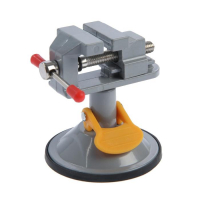 Мини-тиски алюминиевые ТУНДРА, крепление на присоске, поворотные на 180&deg;, 35 мм
