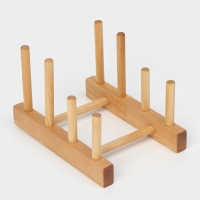 Подарочный набор деревянной посуды Adelica &laquo;Мечта хозяйки&raquo;, доска разделочная d=28 см, блюдо для подачи d=24 см, менажница d=20 см, подставка, берёза