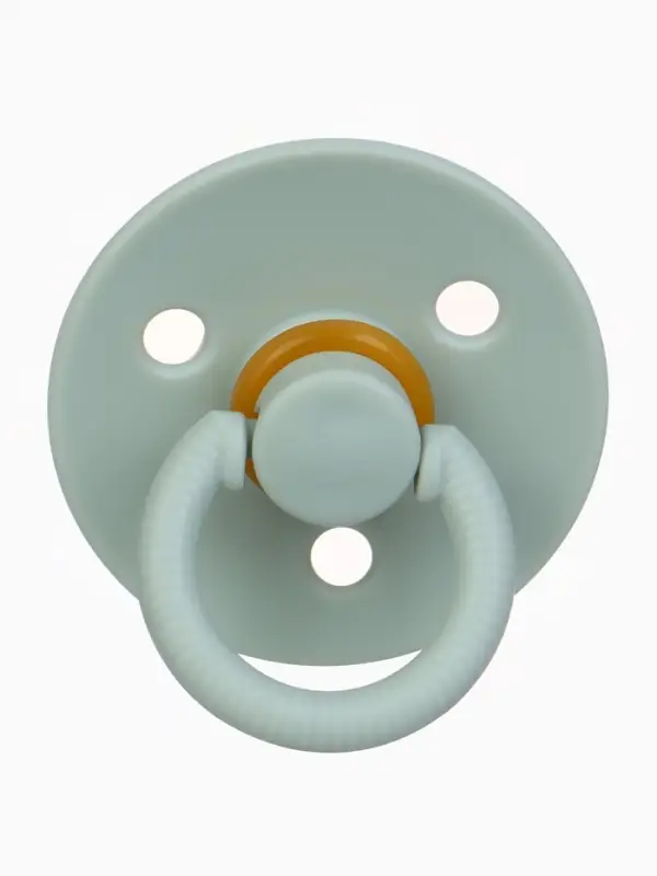 Набор классических пустышек, 2 шт., латекс, зелёный/серый, в контейнере, от 3 мес., M&B