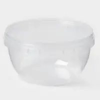 Банка "Супница" прозрачная 365 мл  с крышкой