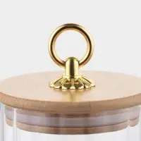 Сахарница с крышкой и ложкой из бамбука, 500 мл, 8х10,4 см