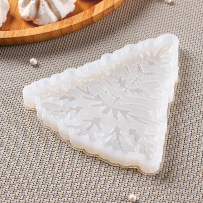 Силиконовый молд &laquo;Узорная ёлка&raquo;, 12,5&times;12 см, цвет прозрачный