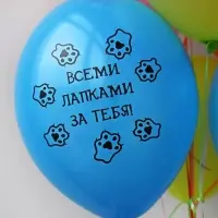 Воздушный шар латексный 14" &laquo;С днём рождения. Котики&raquo;, 50 шт.