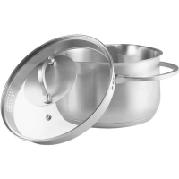 Кастрюля 6 л со стеклянной крышкой 24 см Solid-24С, индукция