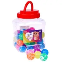 Мяч каучуковый, попрыгунчик &laquo;Жду твой лайк&raquo;,в банке, цвета МИКС, 50 шт