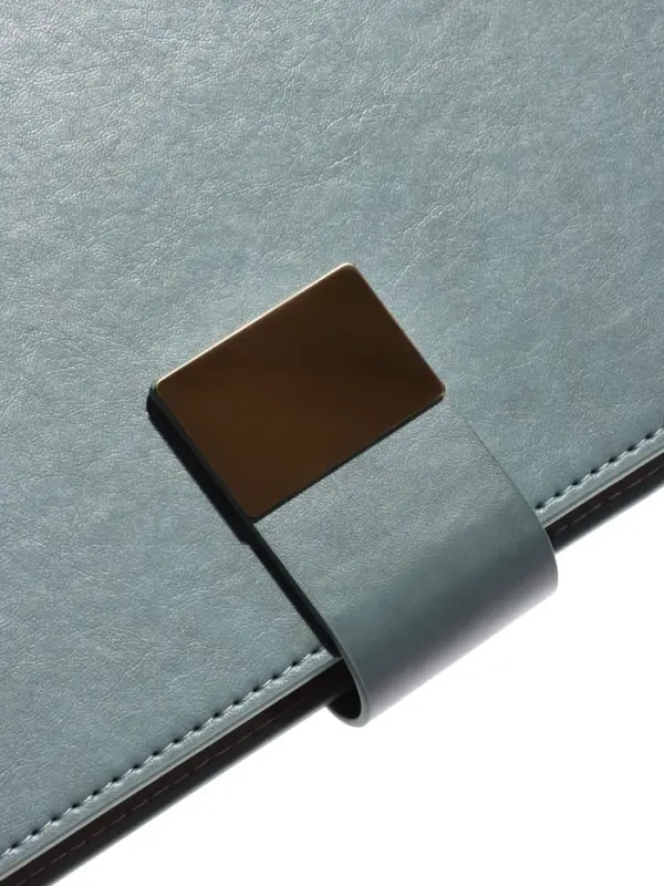 Органайзер на кольцах, А5, с хлястиком, 80л, линия, к/зам, Зеленый