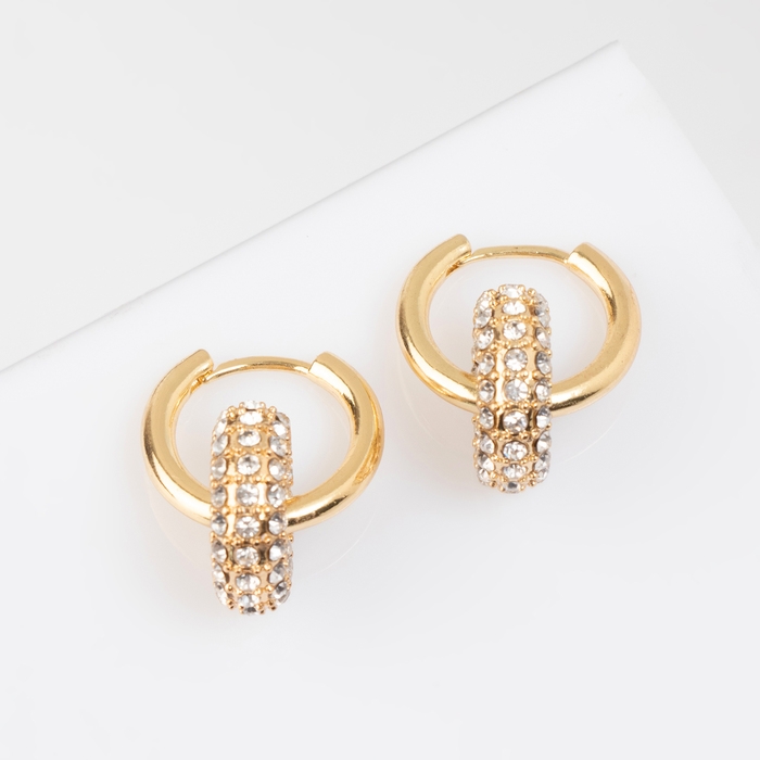 Серьги со съёмным элементом «Трансформер» круги, цвет золото с серебром Серьги со съёмным элементом «Трансформер» круги, цвет золото с серебром