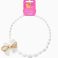 Бусы детские Выбражулька &laquo;Бант&raquo;, граненые бусины, 40 см, цвет белый