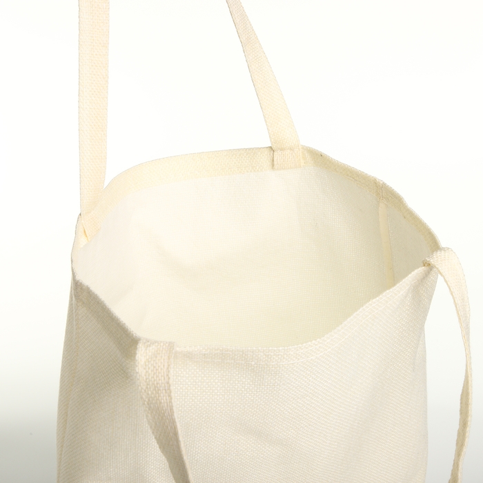 Шопер без застёжки, из текстиля, цвет молочный