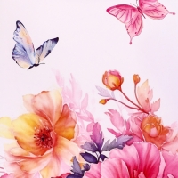 Пакет подарочный вертикальный &laquo;Бабочки в цветах&raquo;,   ML 23 &times; 27 &times; 11.5 см