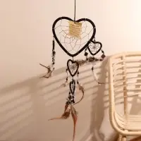 Ловец снов "Пять черных сердец" 0,7х16х45 см