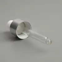 Бутылочка для хранения, с пипеткой, 15 мл, серебристая, белая