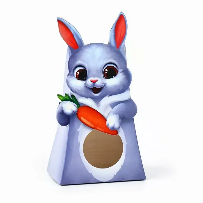 Коробка складная с окном &laquo;Кролик&raquo;, 9 х 14 х 6 см
