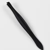 Пинцет скошенный, узкий, 8.5 см, чёрный