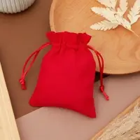 Мешочек подарочный &laquo;Хлопок&raquo;, 10&times;12 см, красный