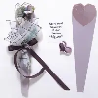 Конус для цветов, лаванда, матовый, 60&times;15 см