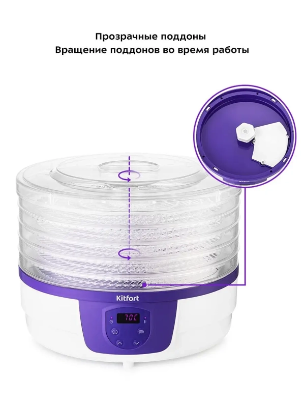 Сушилка для овощей и фруктов КТ-1929 - 250 Вт