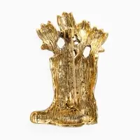 Брошь "Цветы Тюльпанов в Сапогах", цветная в чернёном золоте