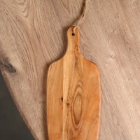 Доска разделочная прямоугольная "Васильки" дерево манго 41х18 см