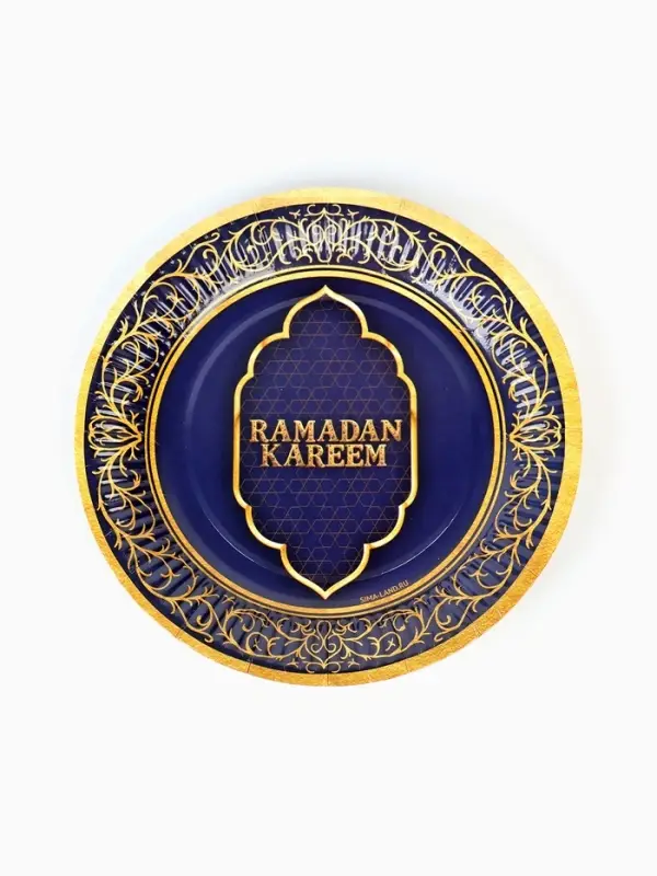 МП Набор бумажной посуды &laquo;Ramadan&raquo;, синий, 12 персон