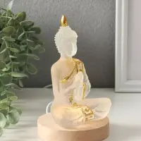 Сувенир полистоун свет "Будда Анджали Мудра - молитва" прозрачный 10х10х17,5 см