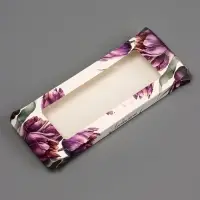 Подарочная коробка под плитку шоколада, с окном &laquo;Акварель тюльпаны&raquo;, 17&times;8&times;1.4 см