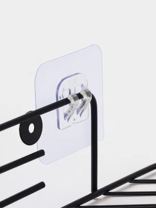 Полка для ванной угловая, 20,5*20,5*6,5 см, цвет черный