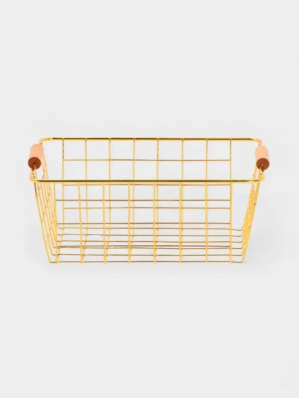 Корзина для хранения "Голден" 24.5*18*10 см, цвет золотой